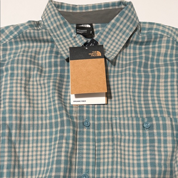 The North Face Men's Teal Checkered Shirt - Picture 1 of 7